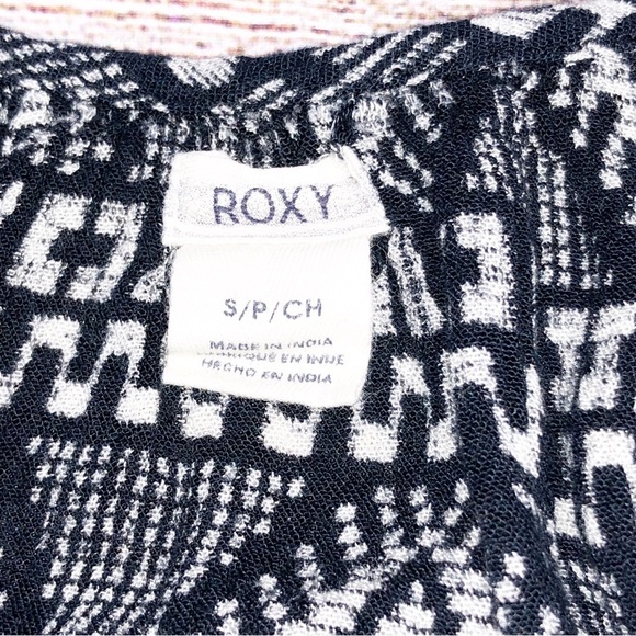 Roxy Black and White Monochrome Patterned Dress Coverup Size S - Picture 2 of 11